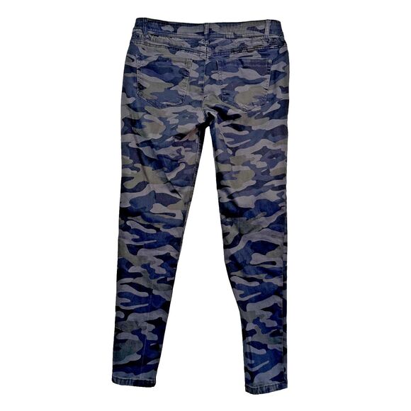 Democracy AB Solution Jeans Women's Size 8 Gray Black Camo Army Urban Grunge - Picture 2 of 10